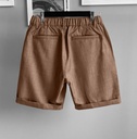 SHORT LINEN PRADA COCOA