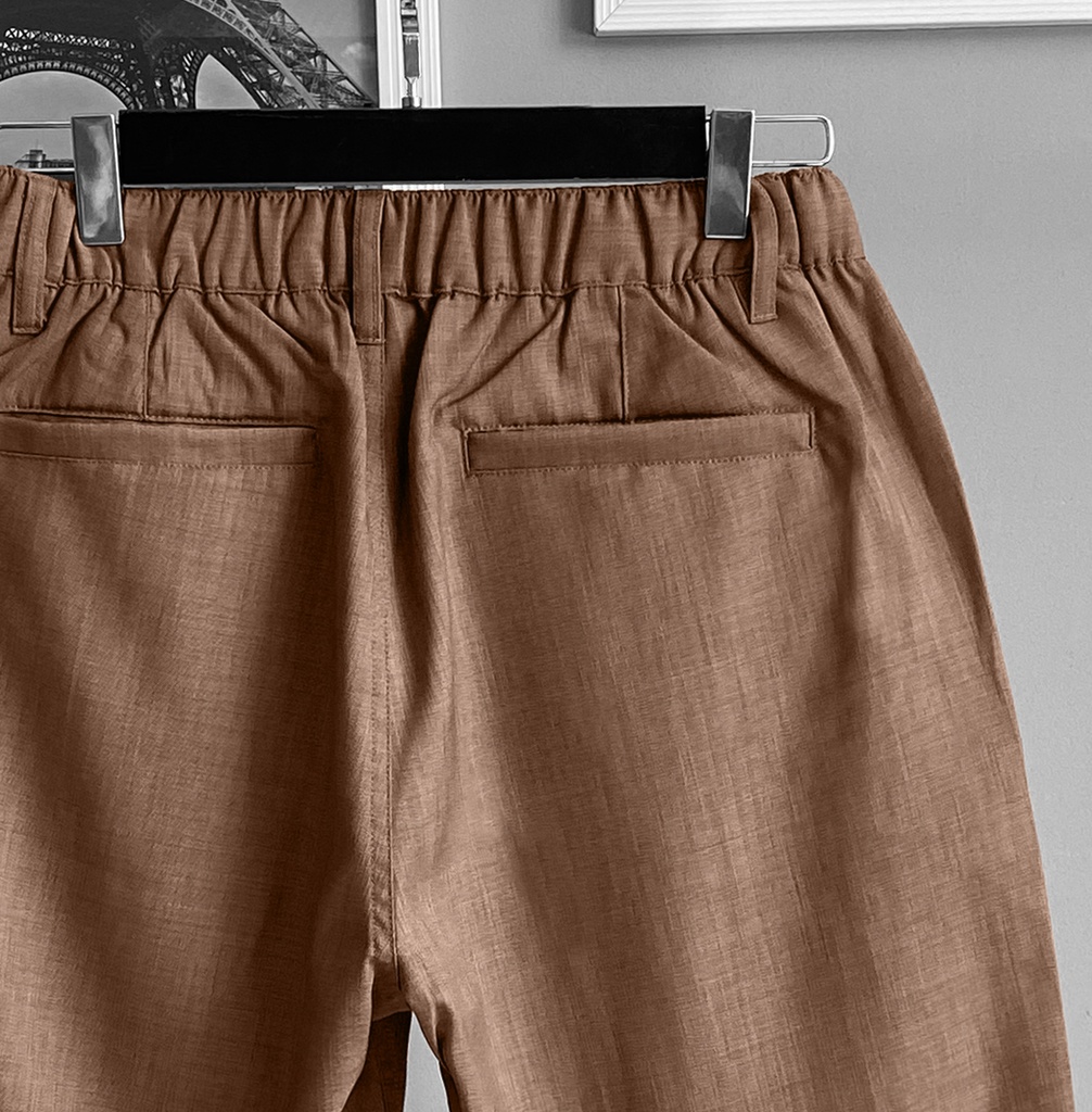 SHORT LINEN PRADA COCOA