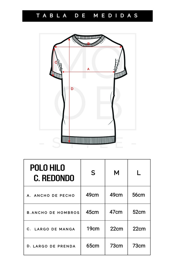 POLO HILO CUELLO REDONDO BLANCO