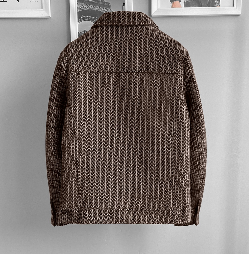 CASACA PAÑO SLIM MARRON