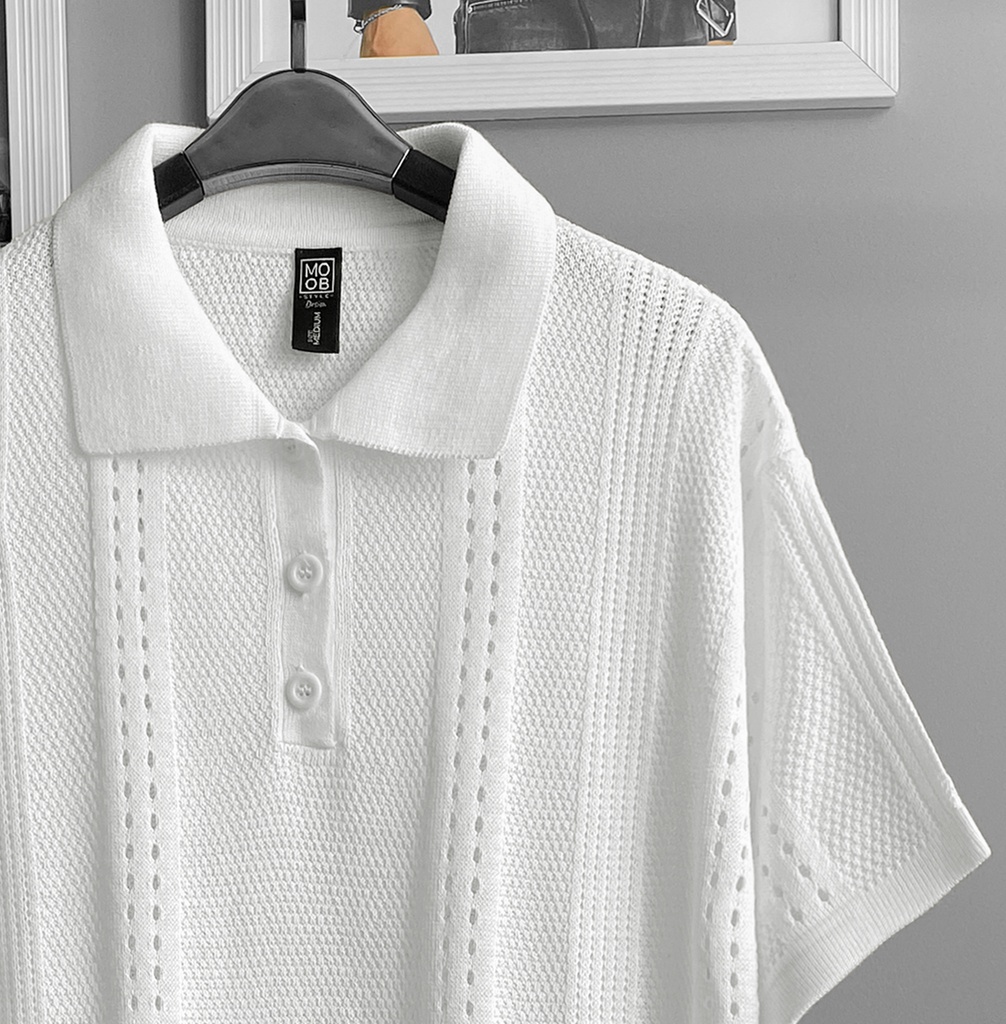 CAMISERO HILO BUTTON BLANCO