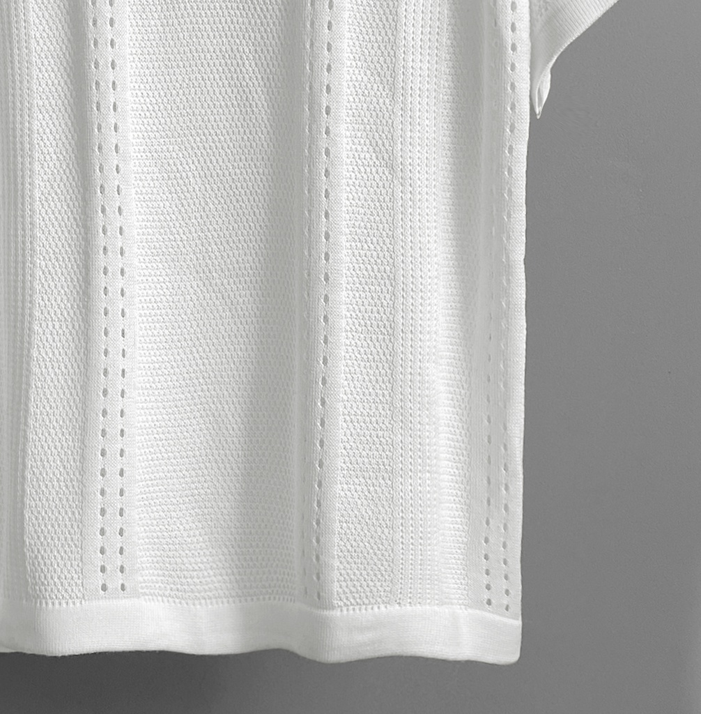 CAMISERO HILO BUTTON BLANCO