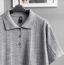 CAMISERO HILO BUTTON PLOMO