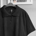 CAMISERO HILO BUTTON NEGRO