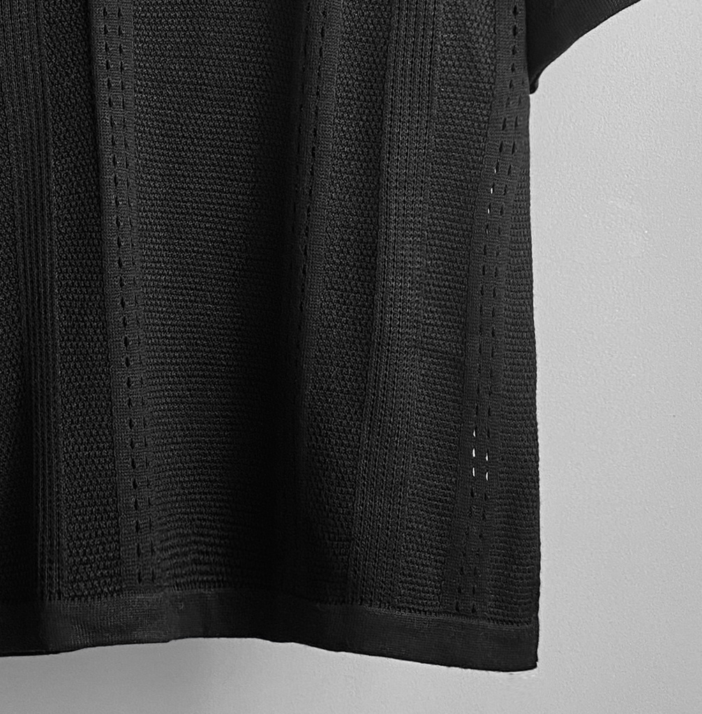 CAMISERO HILO BUTTON NEGRO