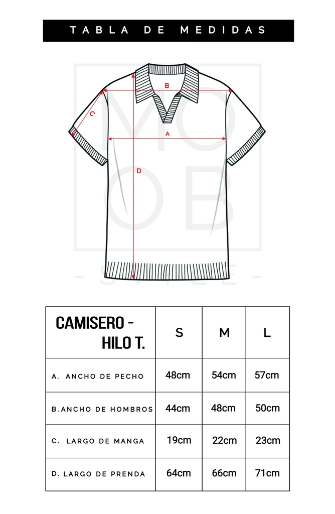 CAMISERO HILO TACTO AZUL
