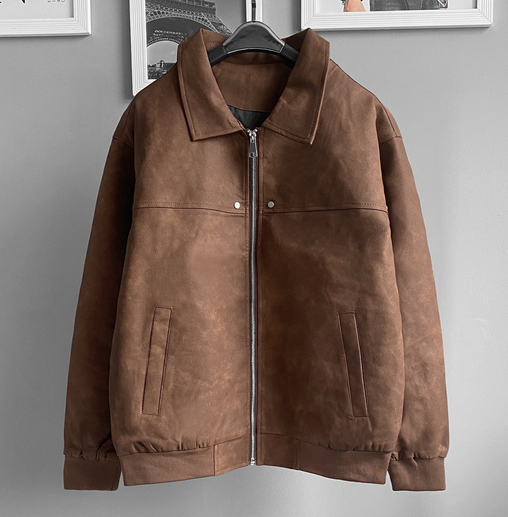BIO-LEATHER JACKET MARRON 