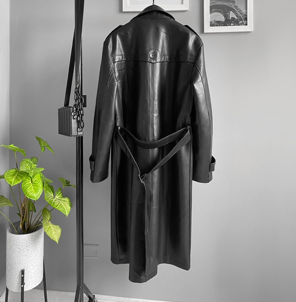 GABARDINA BIO CUERO NEGRO