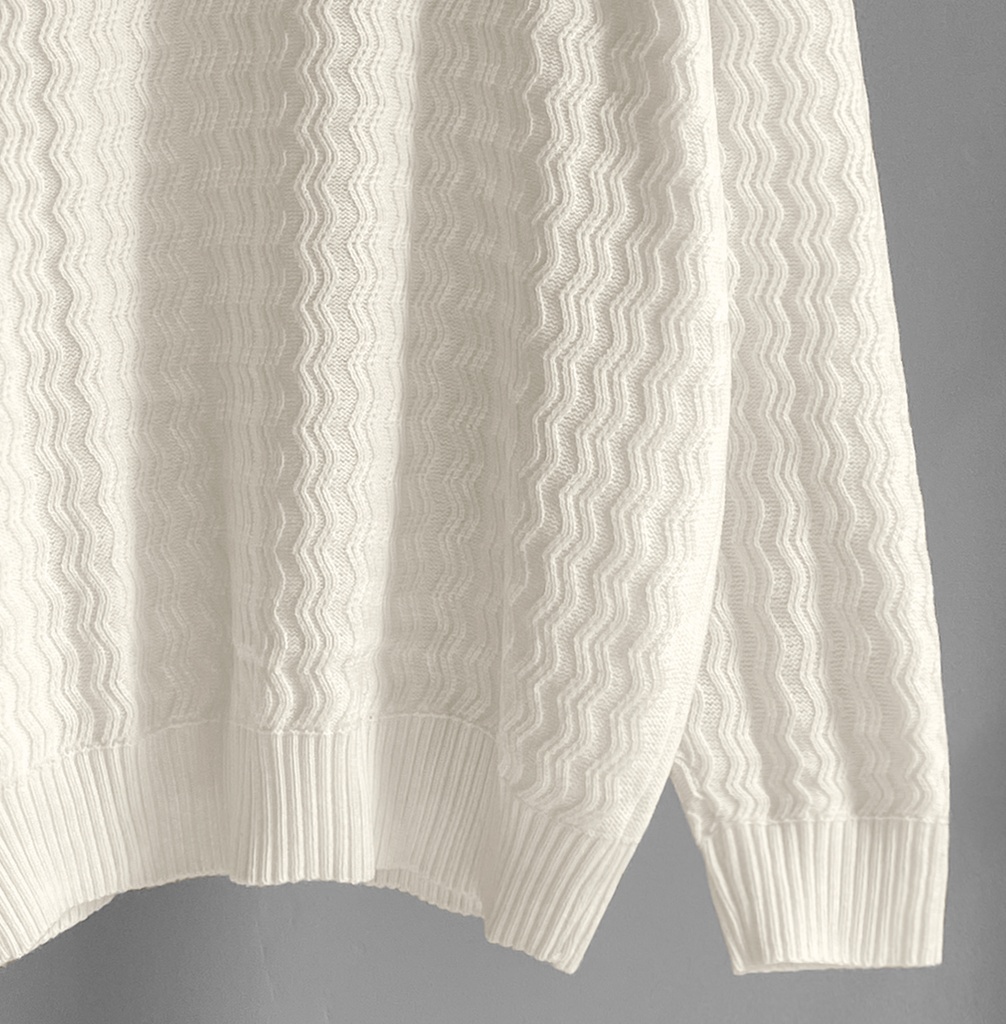 SUETER ZIGZAG PERLA