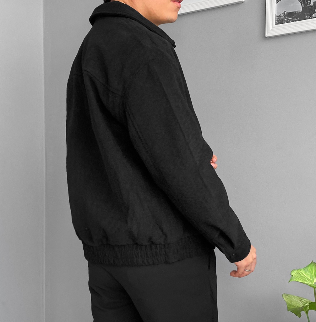 BOMBER JACKET GAMUZA NEGRO 