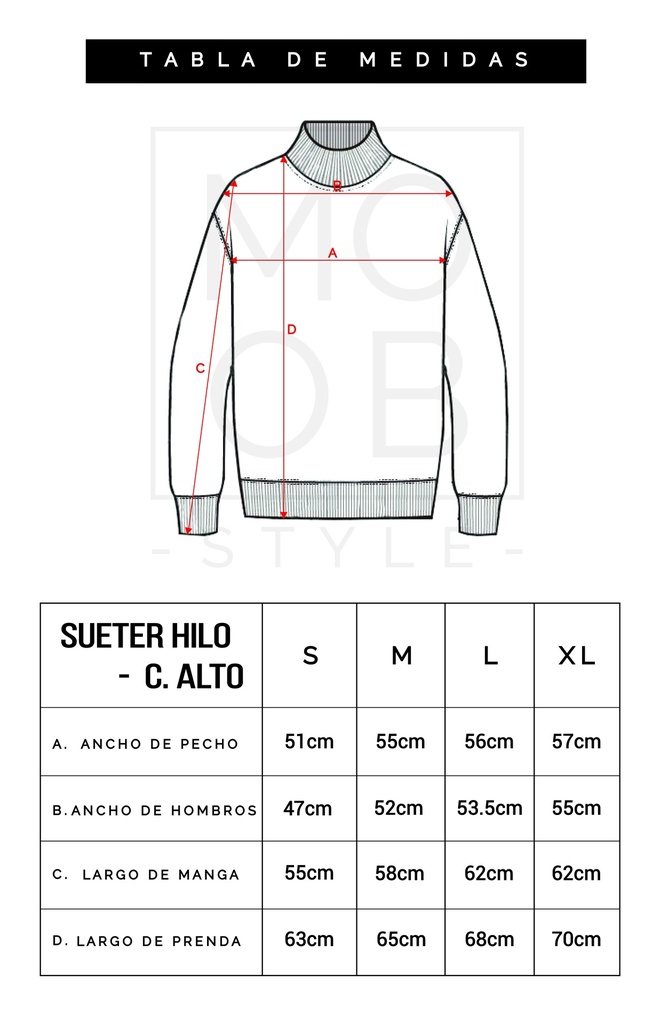 SUETER HILO CUELLO ALTO MARRON