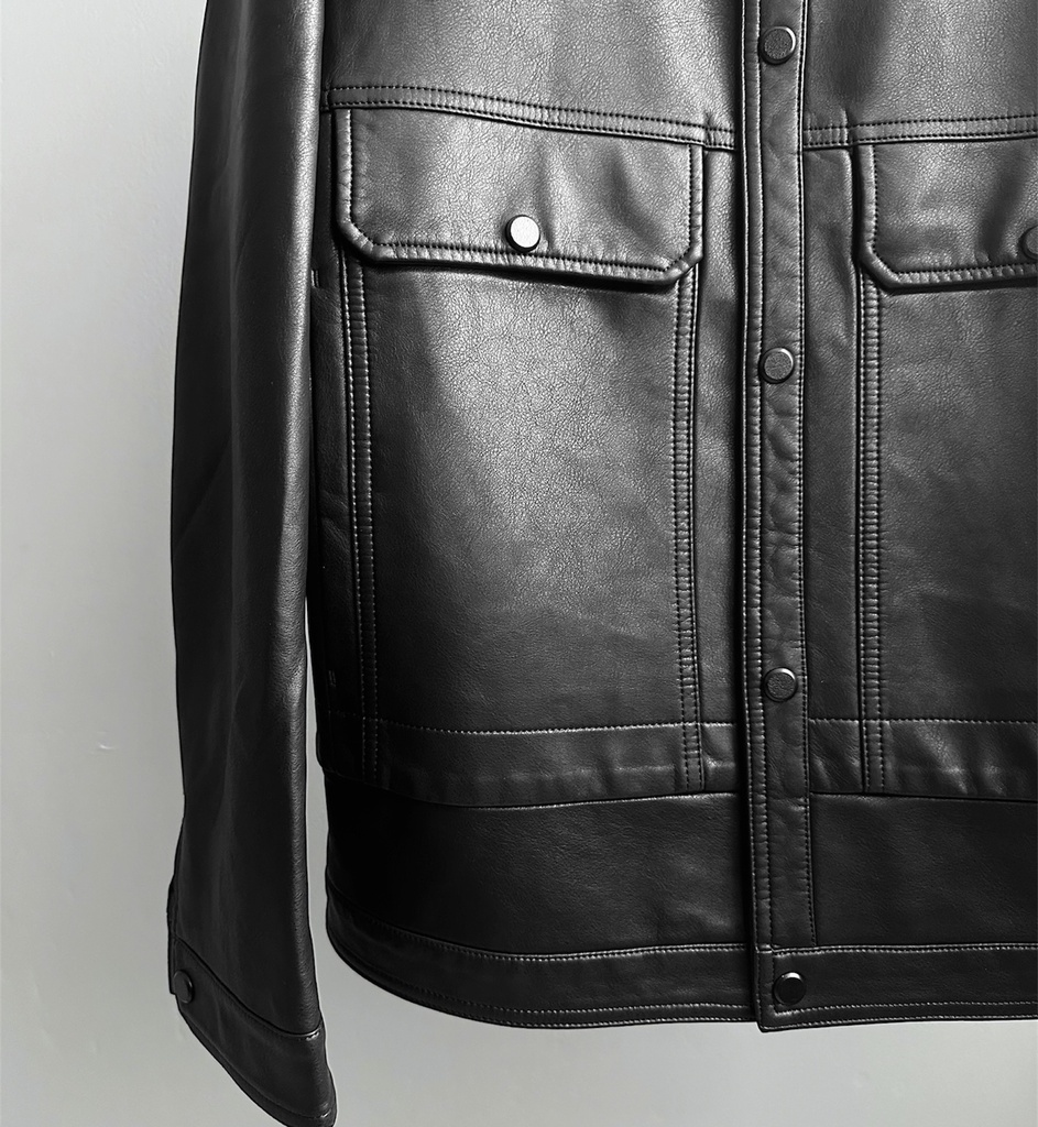 OVERSHIRT BIO CUERO NEGRO