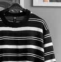 POLO HILO A RAYAS NEGRO