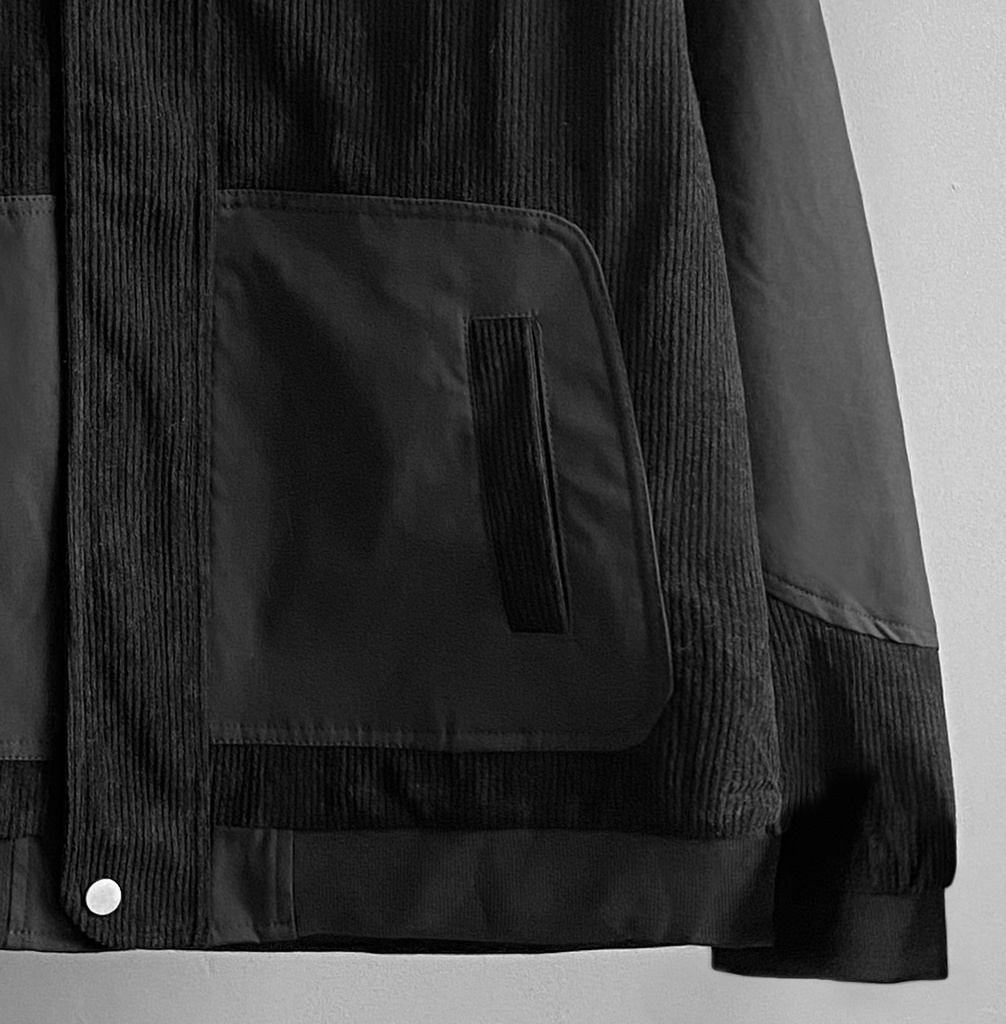 CASACA BOMBER CORDUROY NEGRO