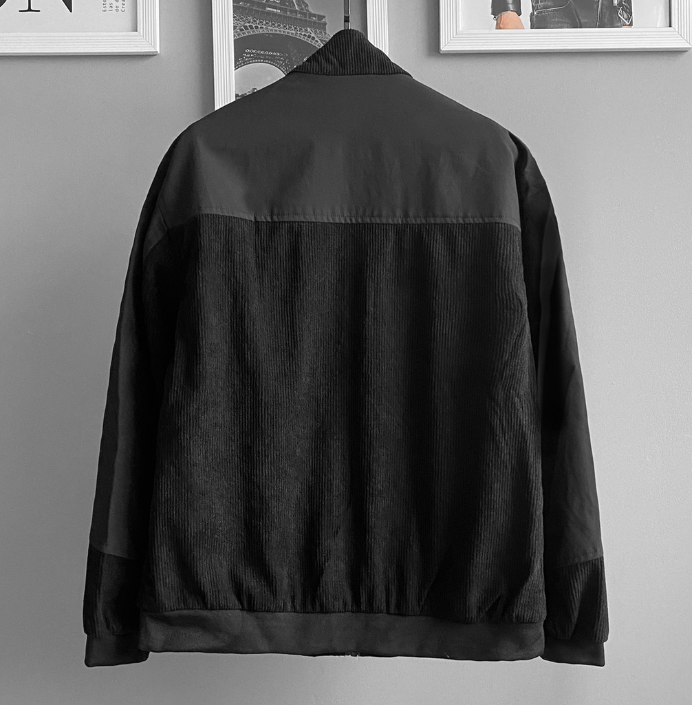 CASACA BOMBER CORDUROY NEGRO
