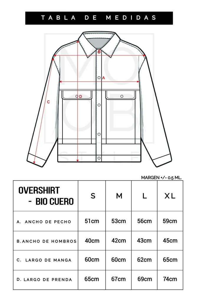 OVERSHIRT BIO CUERO NEGRO