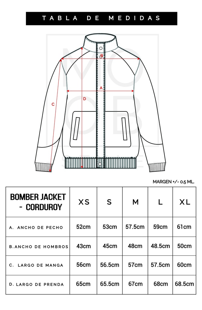 CASACA BOMBER CORDUROY CAMELLO