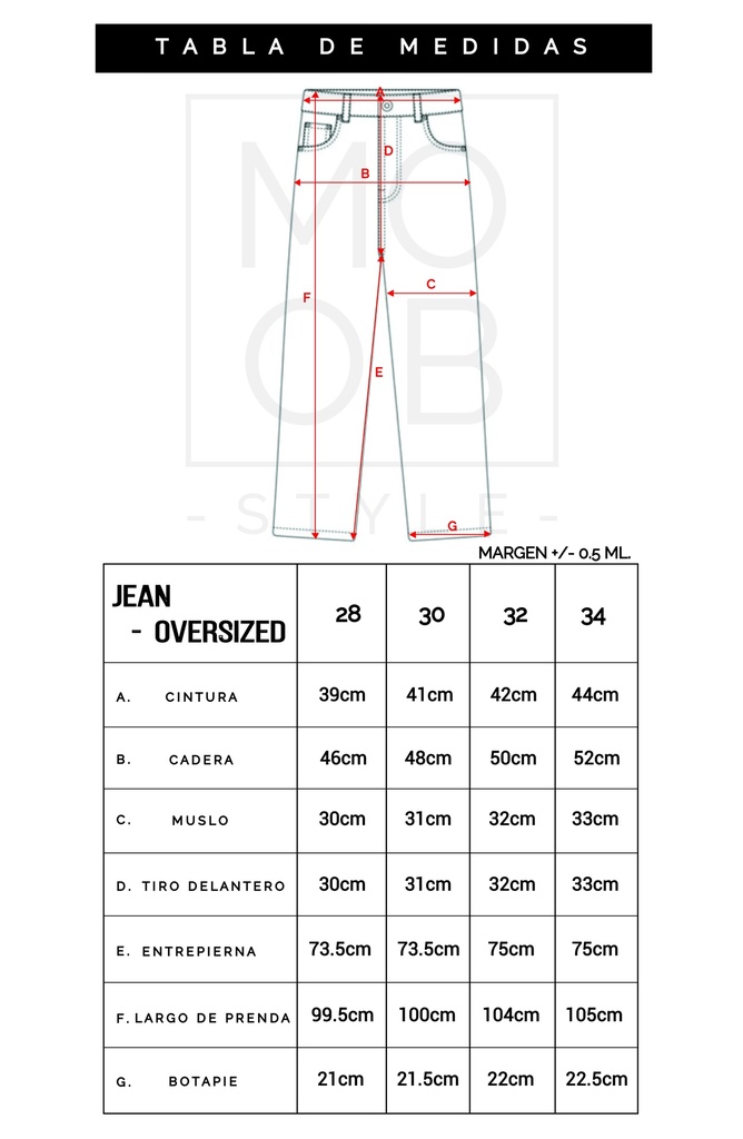 JEAN OVERSIZED NEGRO