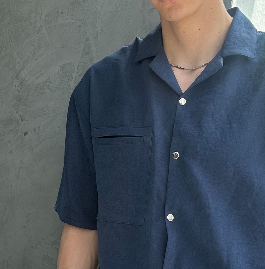 CAMISA CUBANA BACARDI AZUL