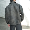 BIO-LEATHER JACKET PLOMO OSCURO