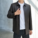 SACO BIO CUERO MARRON