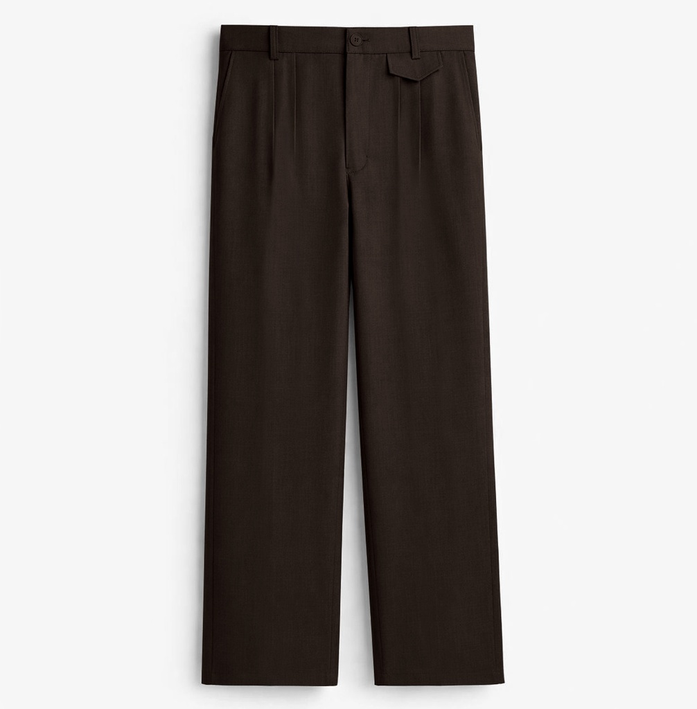PANTALON SASTRE BAGGY MARRON