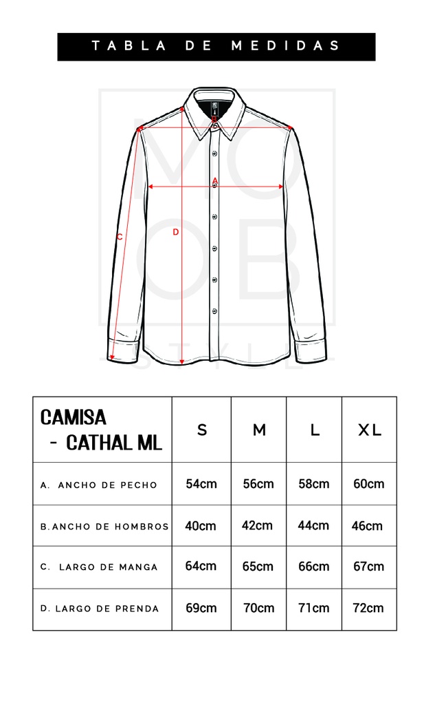 CAMISA CATHAL ML CREMA