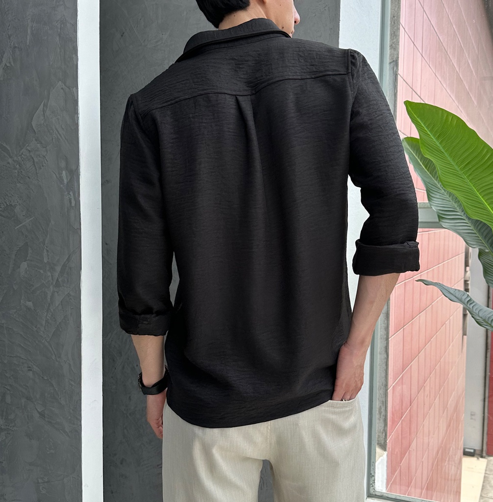 CAMISA CATHAL ML NEGRO