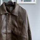 BIO-LEATHER CLASSIC JACKET MARRON