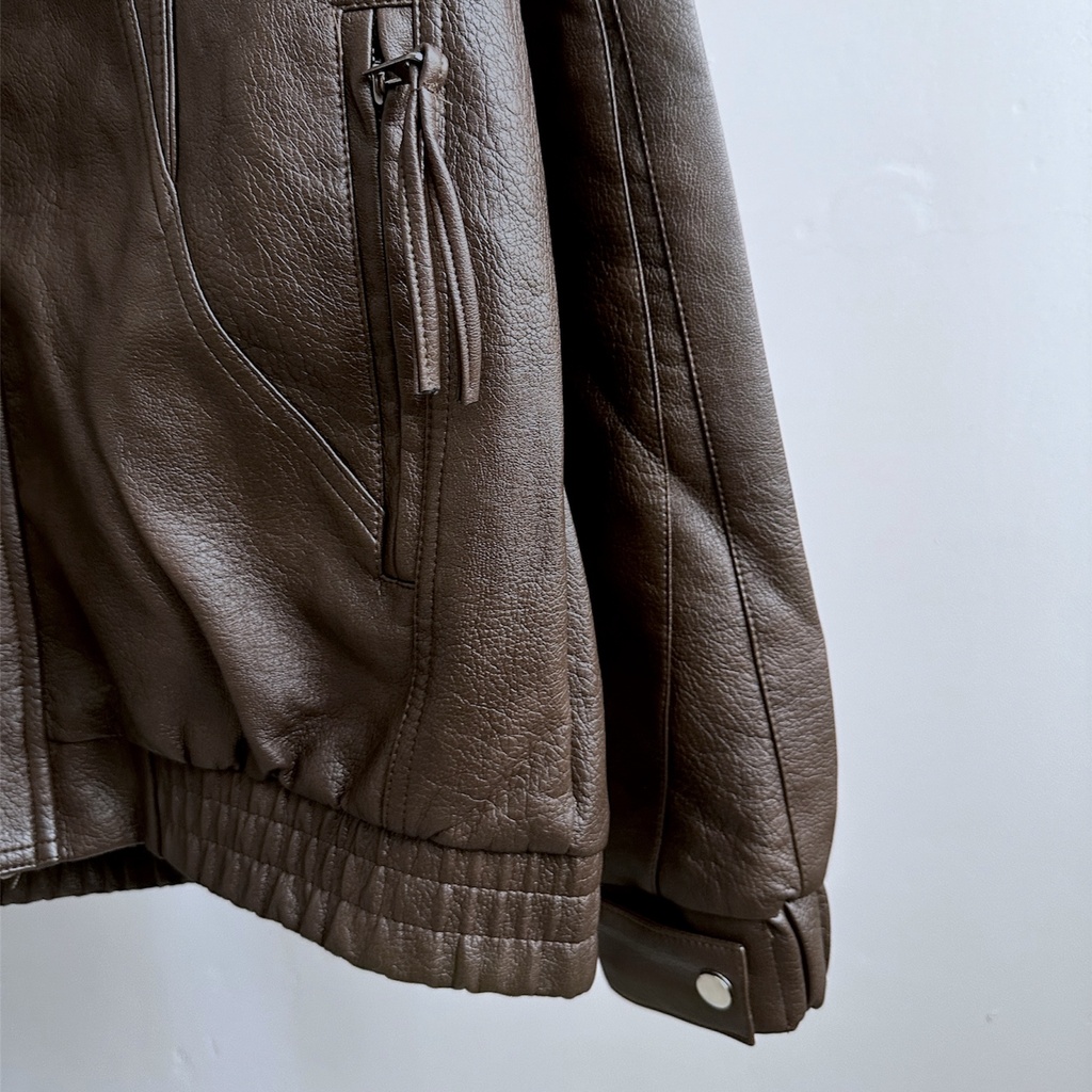 BIO-LEATHER CLASSIC JACKET MARRON