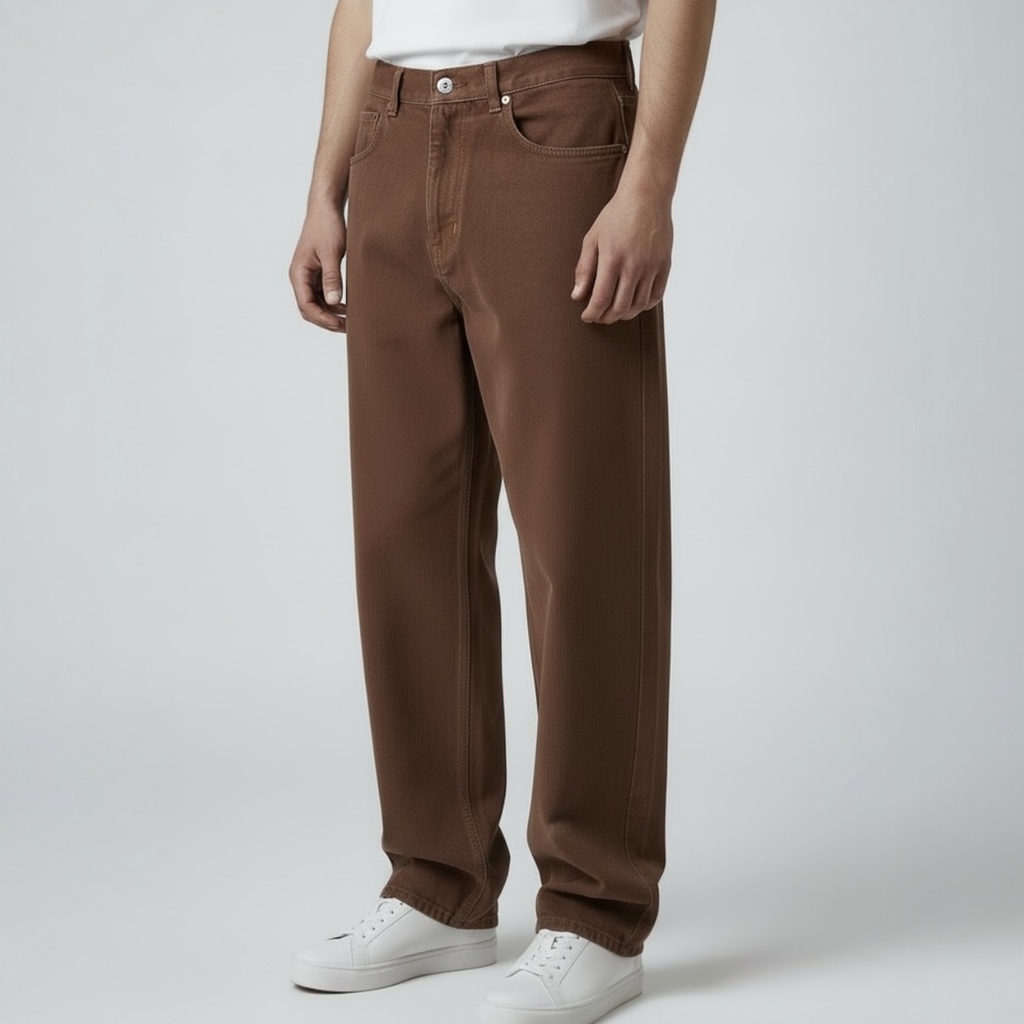 JEAN OVERSIZED MARRON 