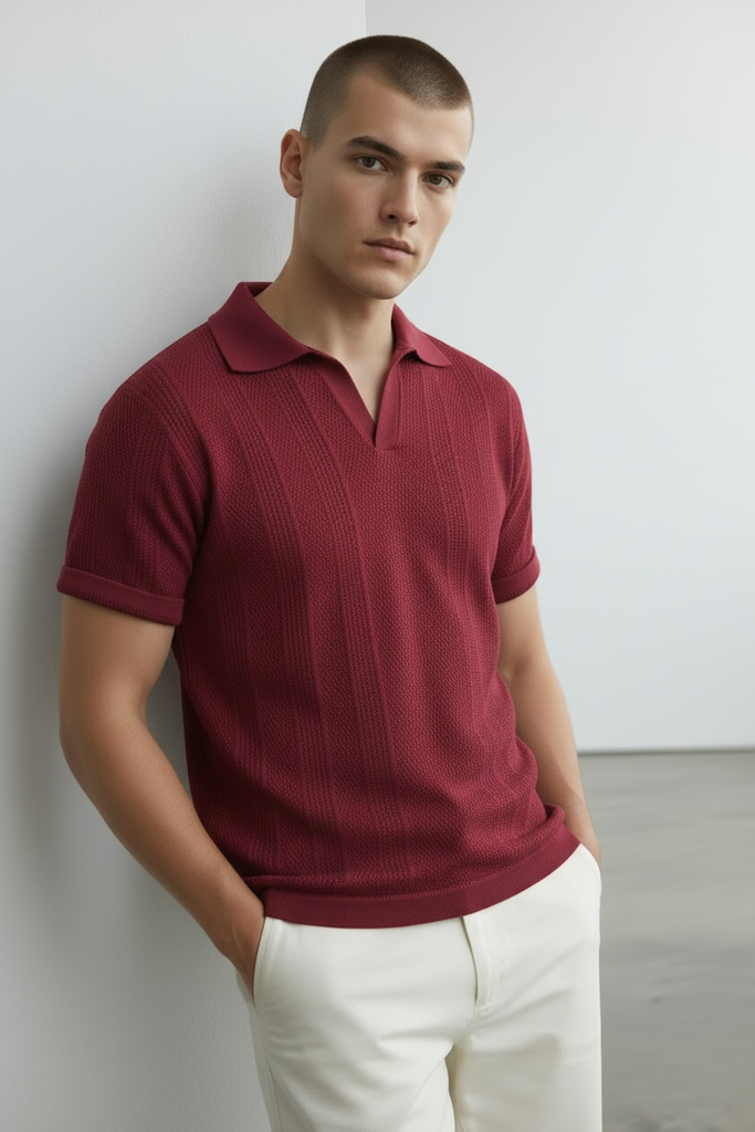 CAMISERO HILO MC GUINDA