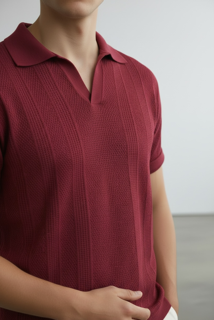 CAMISERO HILO MC GUINDA