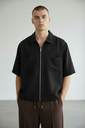 CAMISA ZIP MC NEGRO