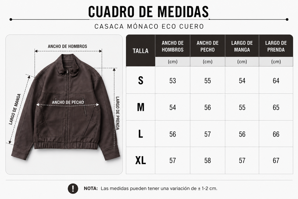 CASACA MONACO ZIP BIOCUERO