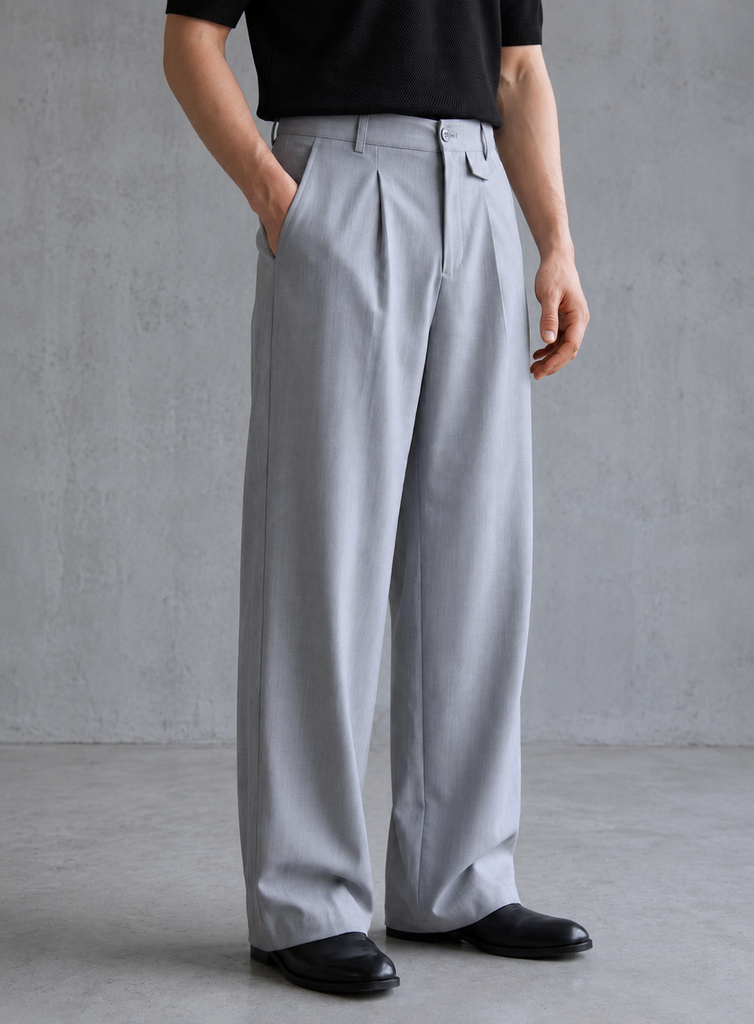 PANTALON SASTRE BAGGY PLOMO