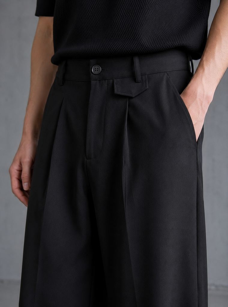 PANTALON SASTRE BAGGY NEGRO