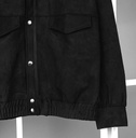 SUEDE BUTTONS JACKET NEGRO