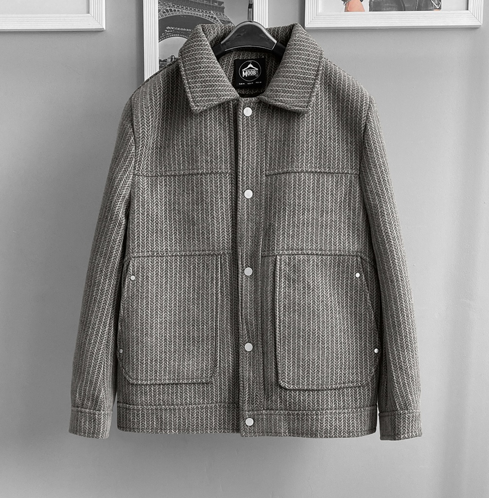 CASACA PAÑO SLIM PLOMO