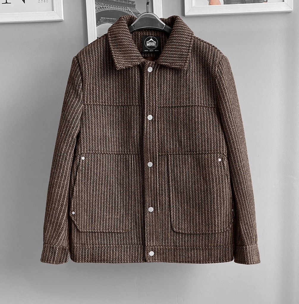 CASACA PAÑO SLIM MARRON