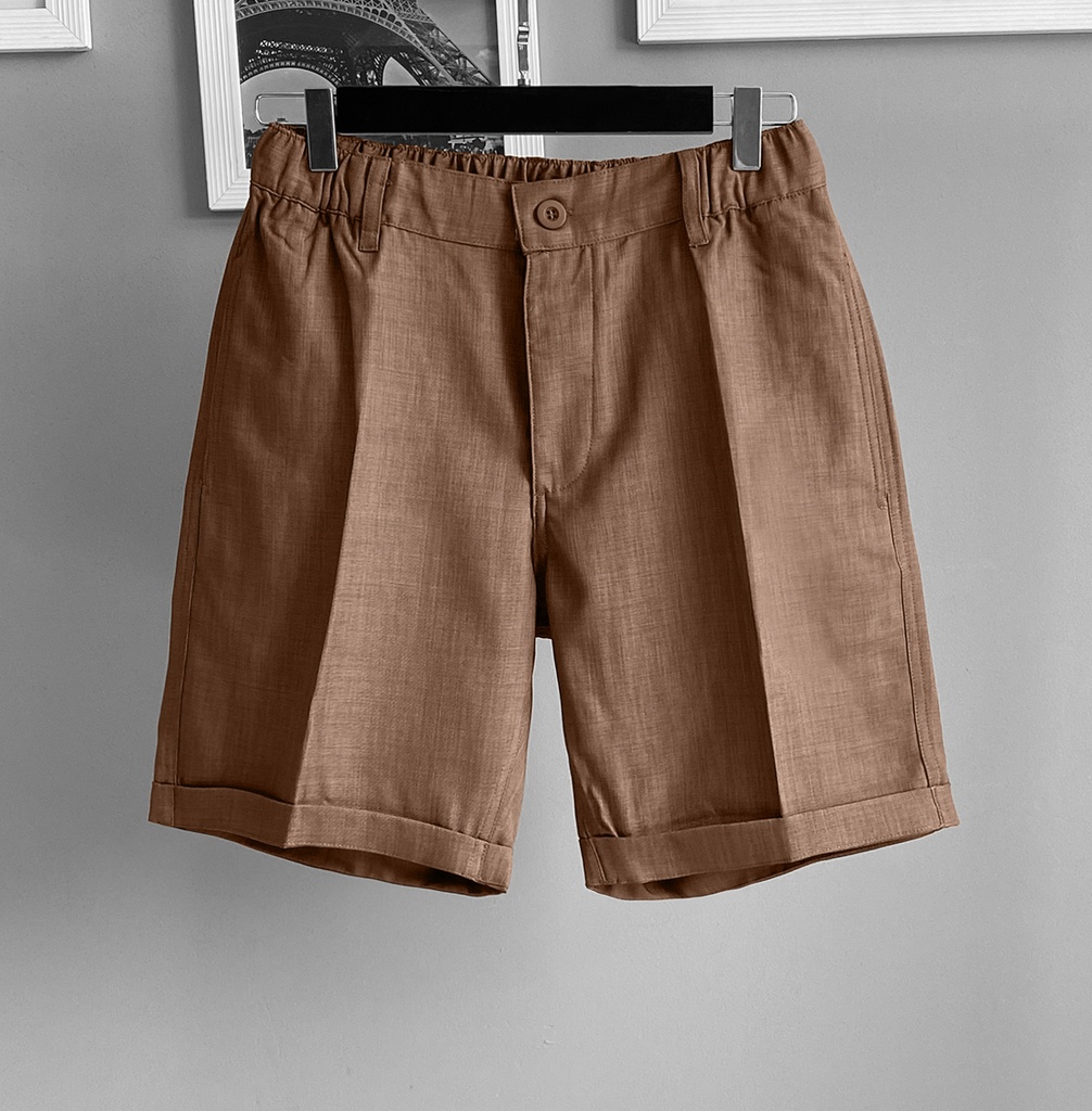 SHORT LINEN PRADA COCOA