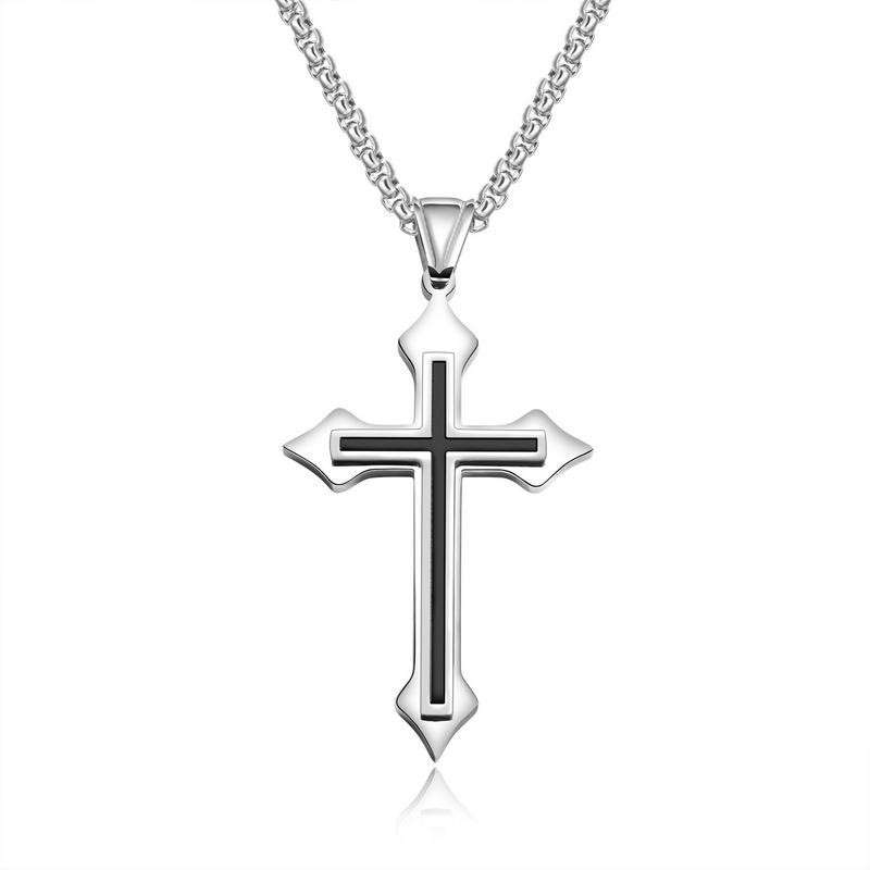 COLLAR CRUZ RELIEVE NEGRO 
