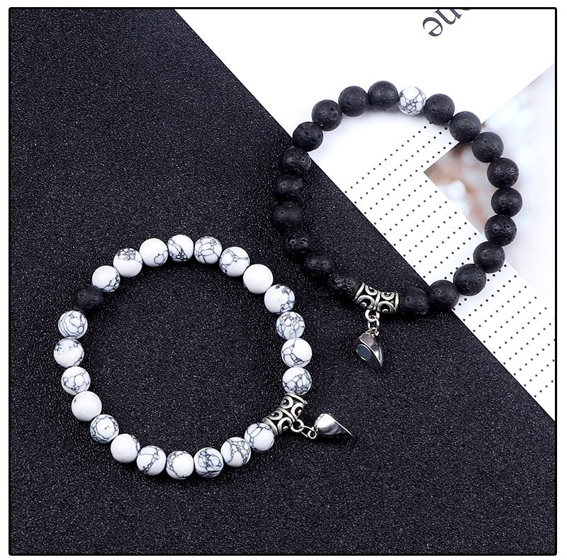 PULSERA DUO PAREJA PIEDRA NATURAL 