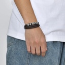 PULSERA CUERO GRUESO DIJE