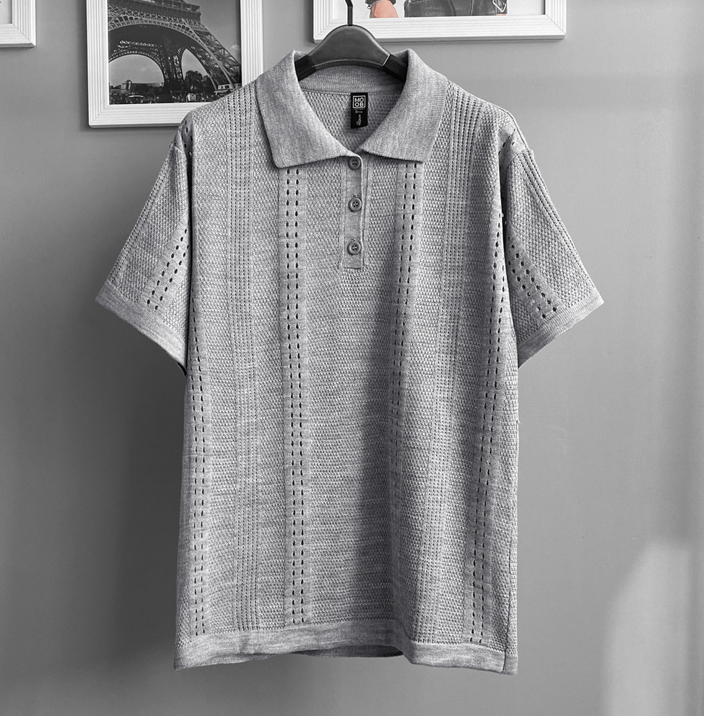 CAMISERO HILO BUTTON PLOMO