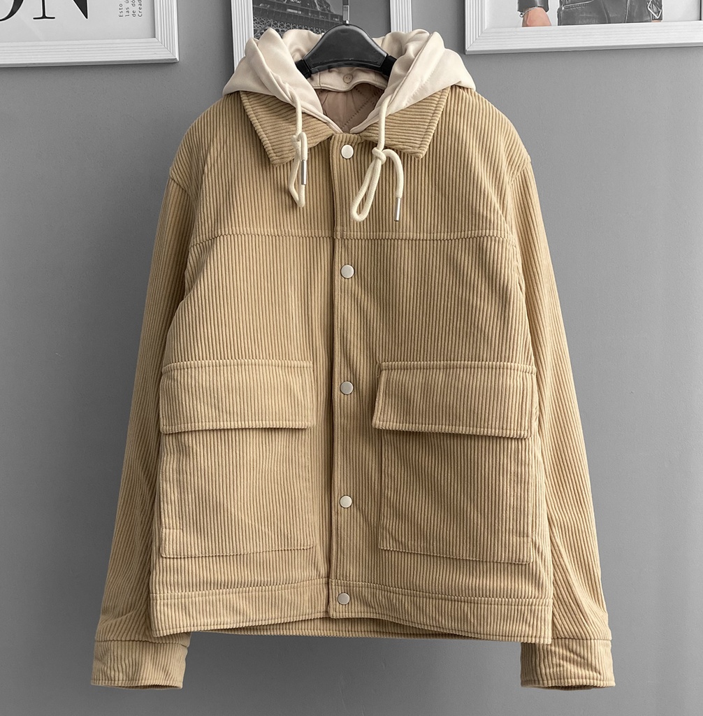 CASACA CORDUROY ACOLCHADA BEIGE