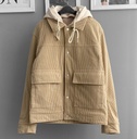 CASACA CORDUROY ACOLCHADA BEIGE