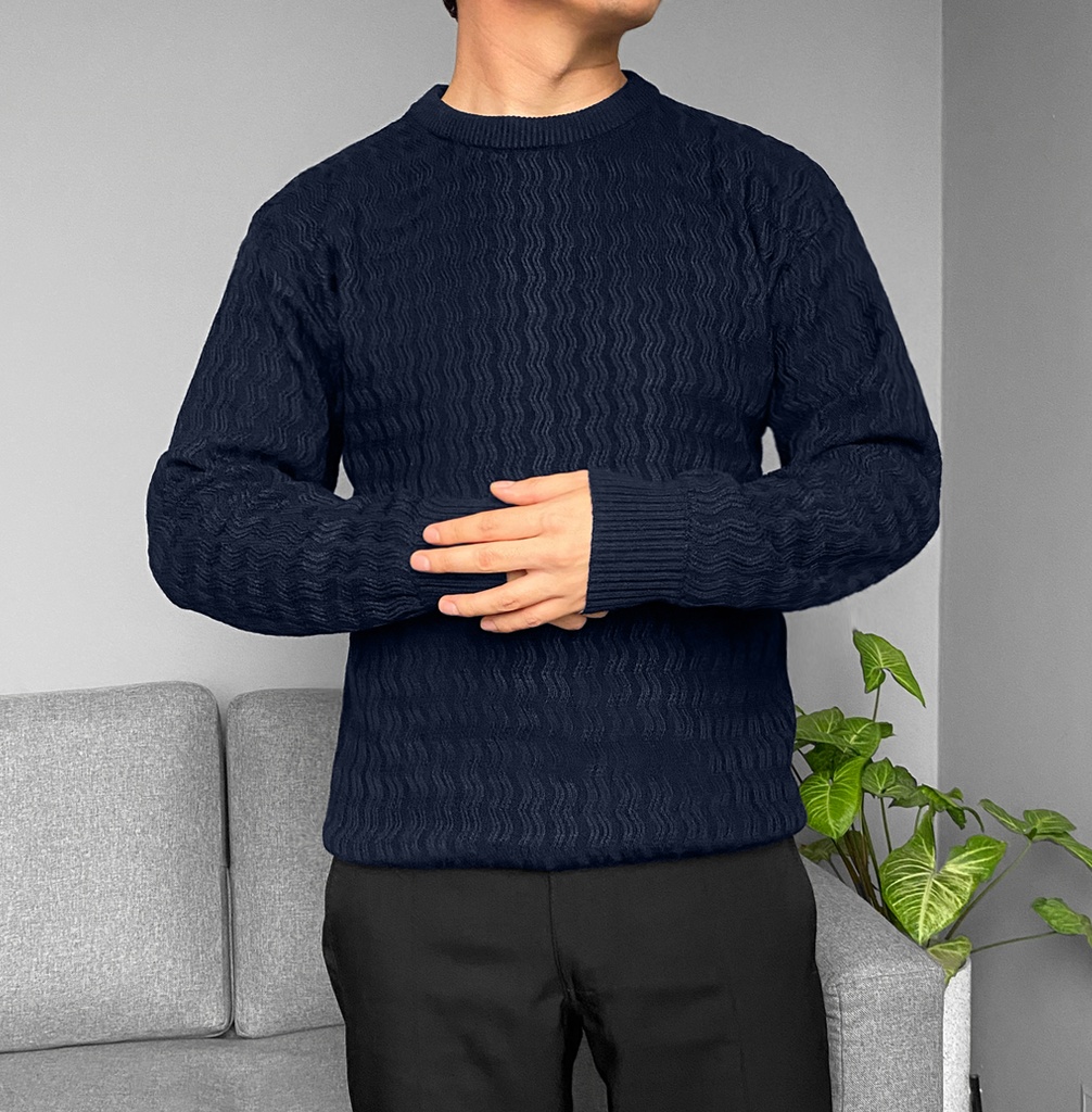 SUETER HILO ZIGZAG AZUL