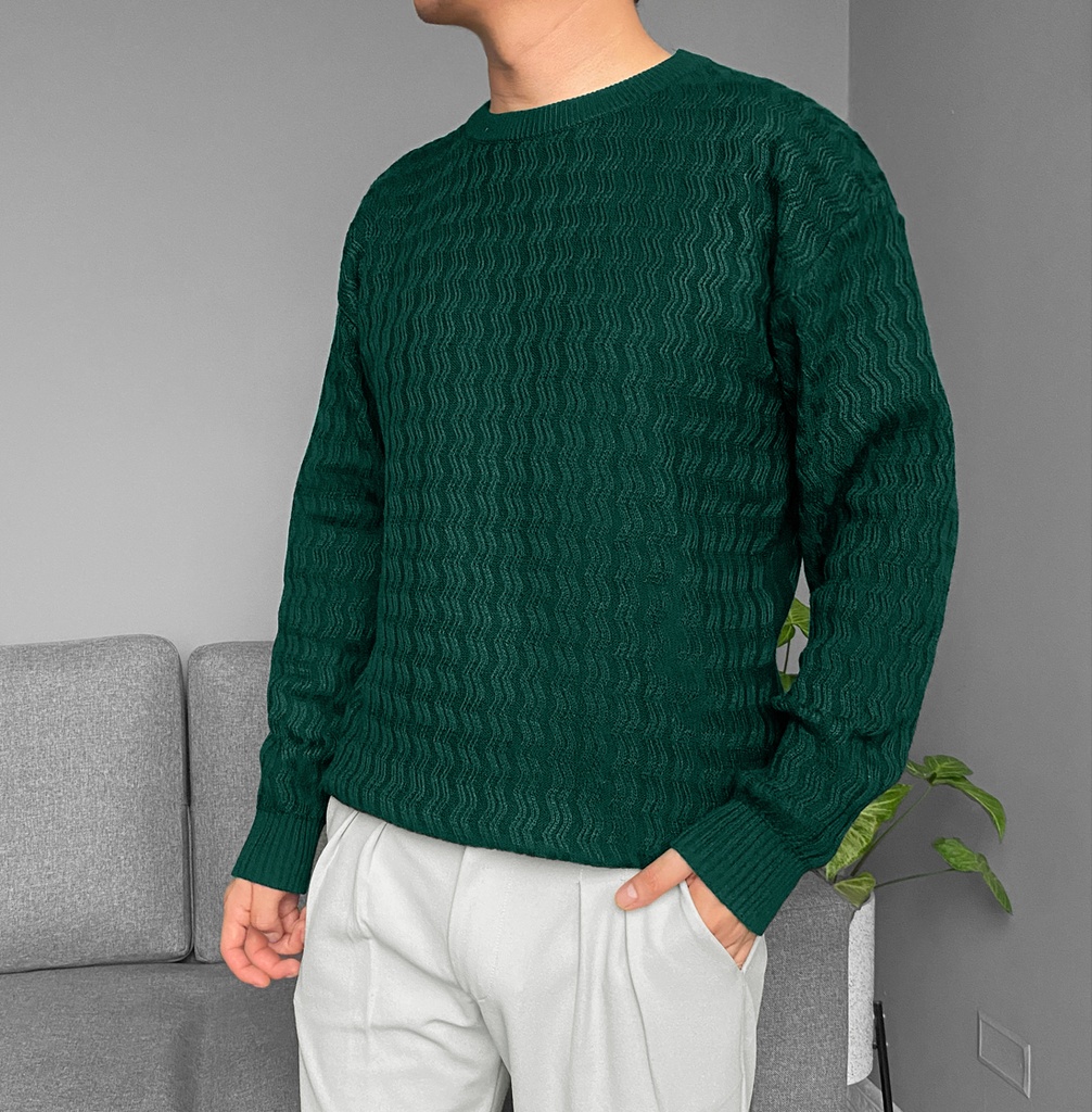 SUETER HILO ZIGZAG VERDE