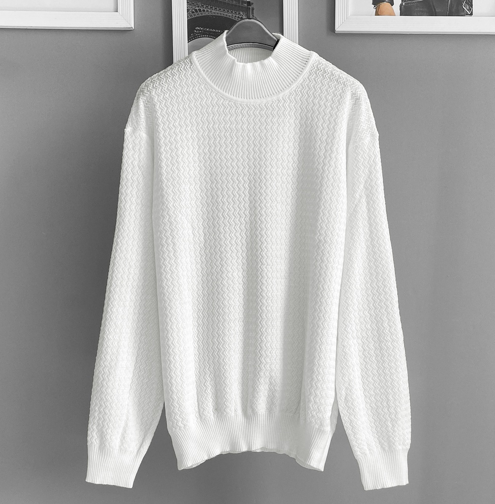 SUETER HILO CUELLO ALTO BLANCO